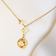 Collier cœur doré en acier inoxydable | Alba