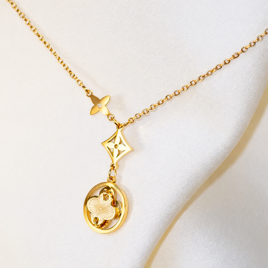 Collier cœur doré en acier inoxydable | Alba