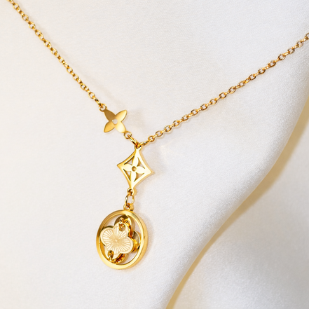 Collier cœur doré en acier inoxydable | Alba