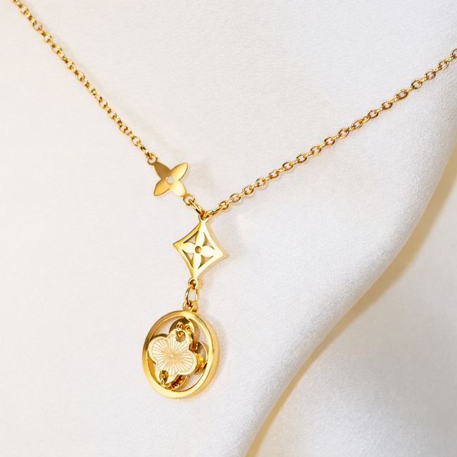 Collier cœur doré en acier inoxydable | Alba