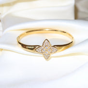 Jonc trèfle scintillant en acier inoxydable | Victoria