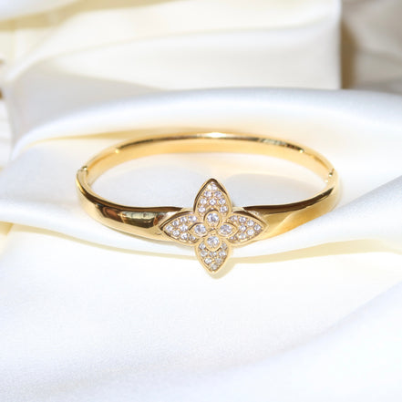 Jonc trèfle scintillant en acier inoxydable | Victoria