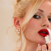 Boucles d'oreilles en acier inoxydable gouttes de cristaux argentés | Cléa